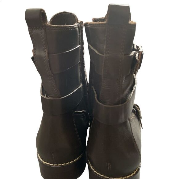 Ivanka Trump Women's Coris Moto Combat Mid Calf Boots - Picture 11 of 13